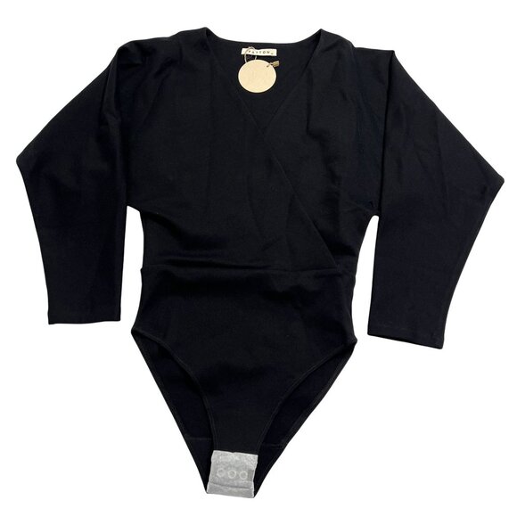 PATTON Cross Wrap Bodysuit in Black - Picture 1 of 5